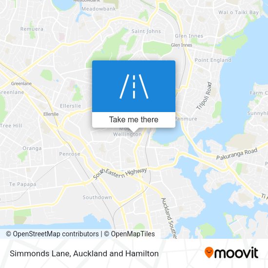 Simmonds Lane map