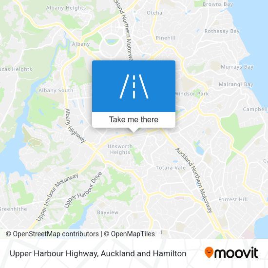 Upper Harbour Highway map