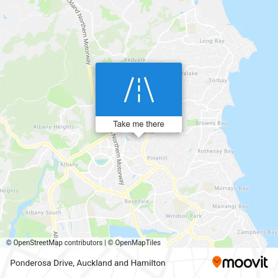Ponderosa Drive map