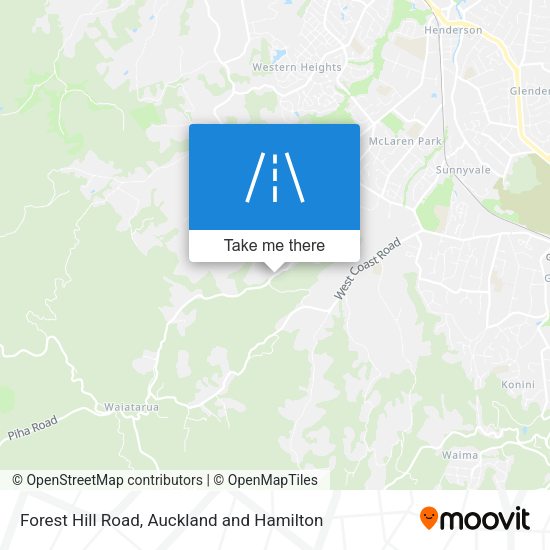 Forest Hill Road map