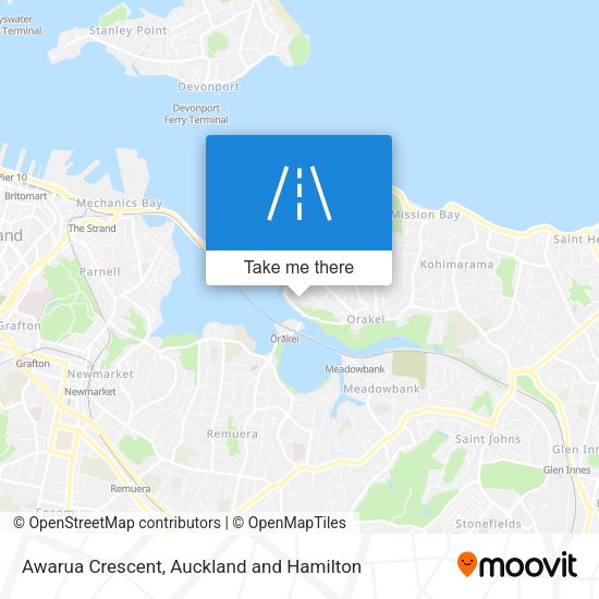 Awarua Crescent map