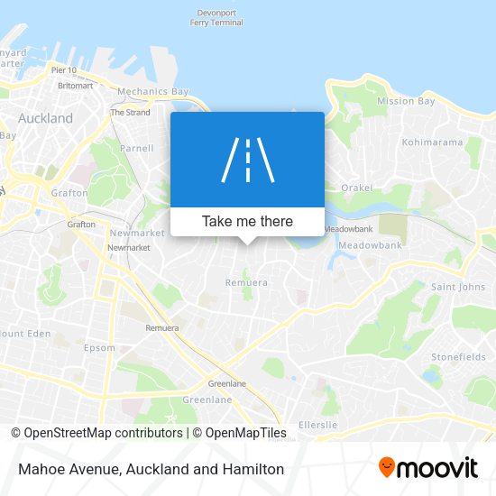 Mahoe Avenue map