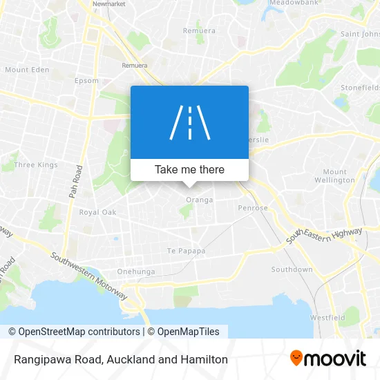 Rangipawa Road map