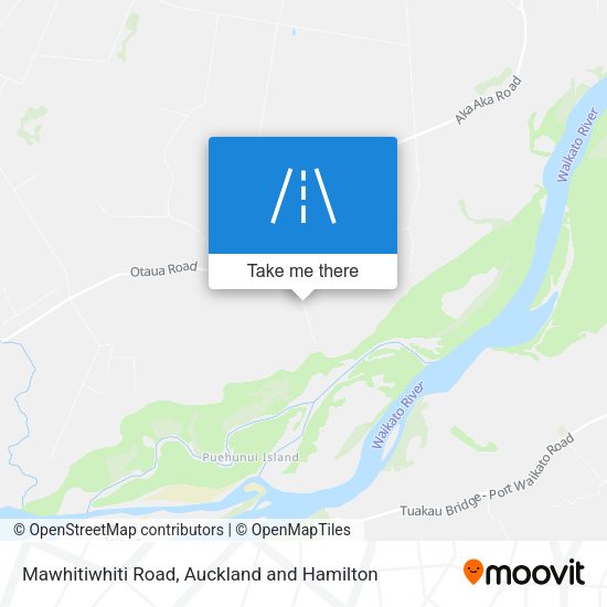 Mawhitiwhiti Road map