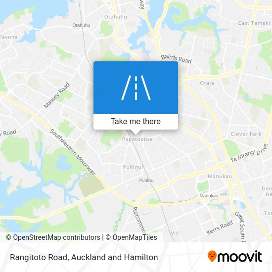 Rangitoto Road map