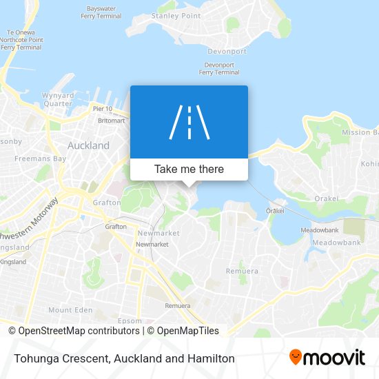 Tohunga Crescent map