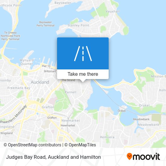 Judges Bay Road map