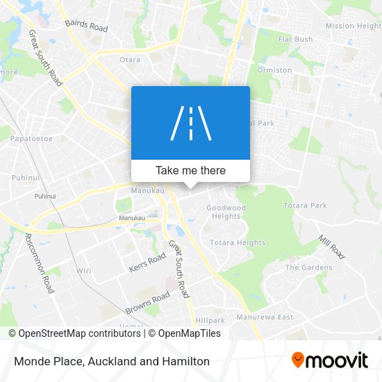 Monde Place map