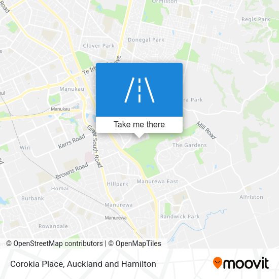Corokia Place map