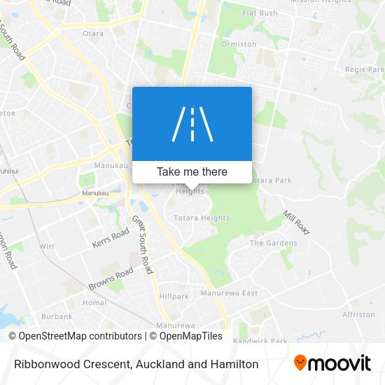 Ribbonwood Crescent map