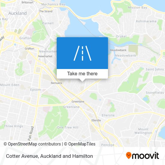 Cotter Avenue map