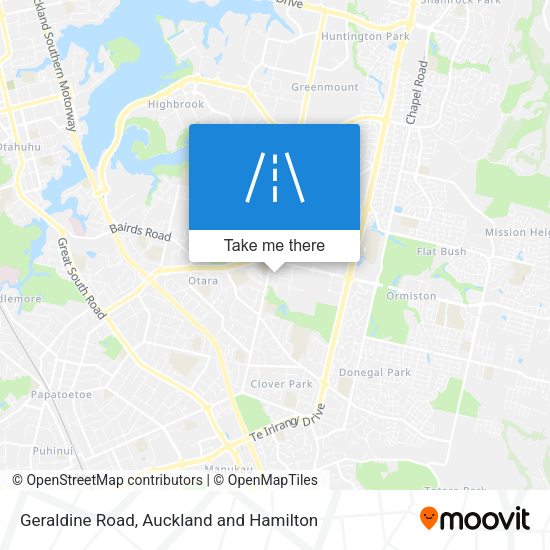 Geraldine Road map