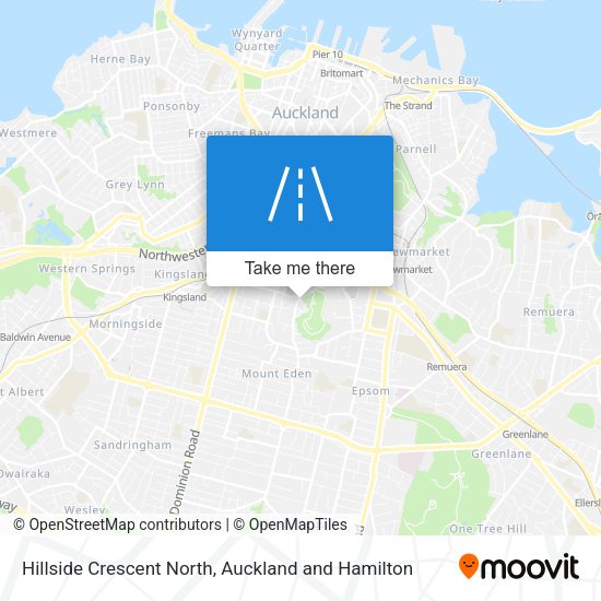 Hillside Crescent North map