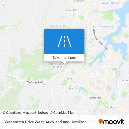 Waitemata Drive West map