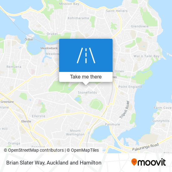 Brian Slater Way map