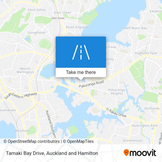 Tamaki Bay Drive map