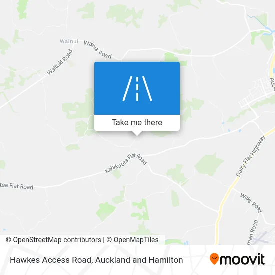 Hawkes Access Road map