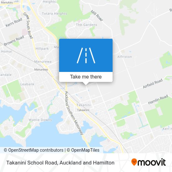 Takanini School Road map