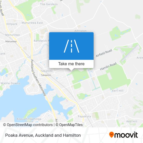 Poaka Avenue map