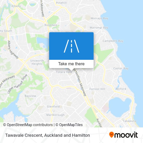 Tawavale Crescent map
