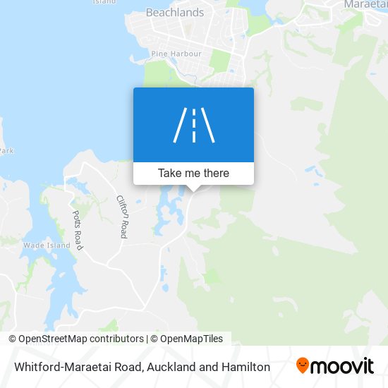 Whitford-Maraetai Road map