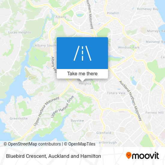 Bluebird Crescent map