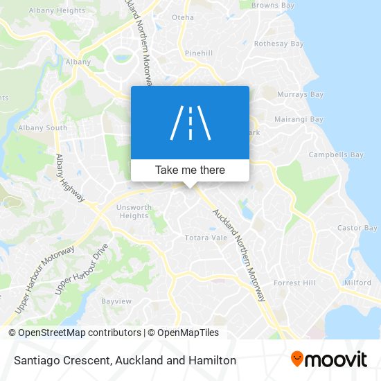 Santiago Crescent map