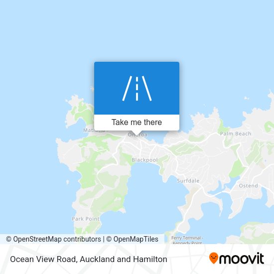 Ocean View Road map