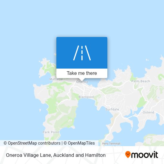 Oneroa Village Lane map