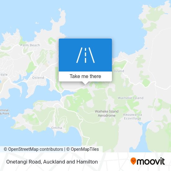 Onetangi Road map
