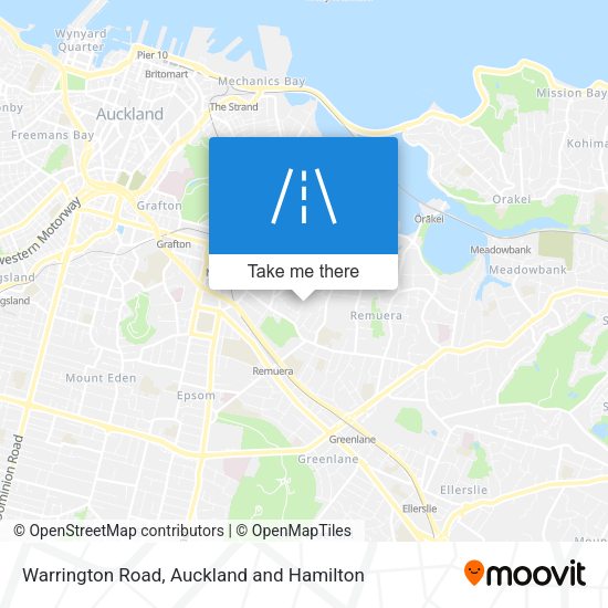 Warrington Road map