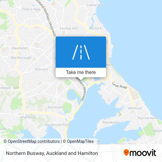Northern Busway map