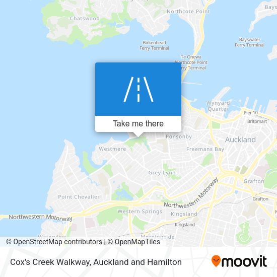 Cox's Creek Walkway map