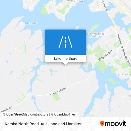 Karaka North Road map