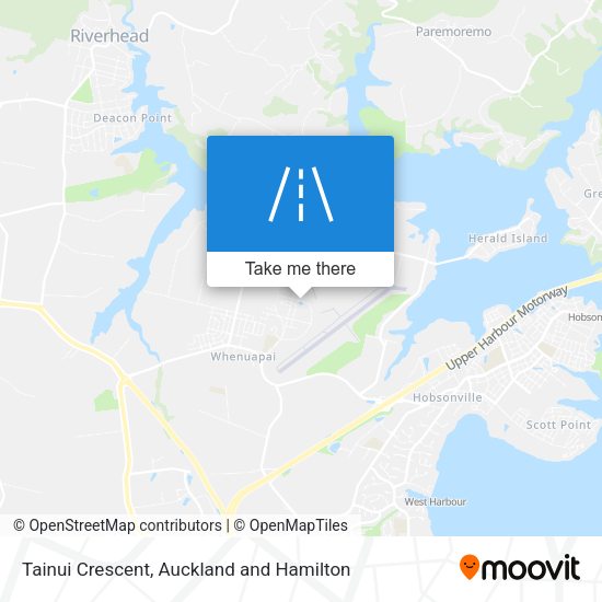 Tainui Crescent map