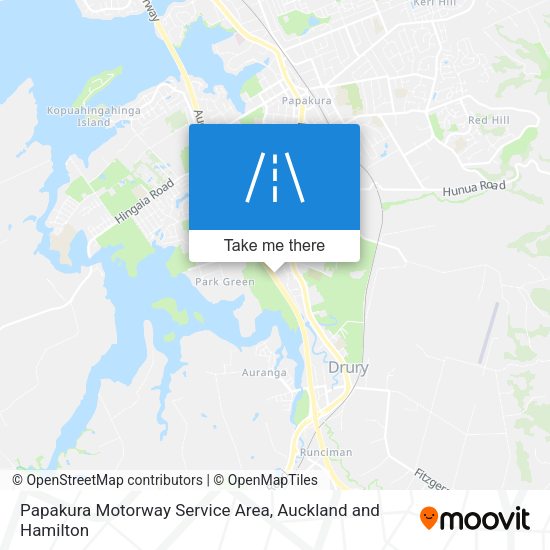 Papakura Motorway Service Area map
