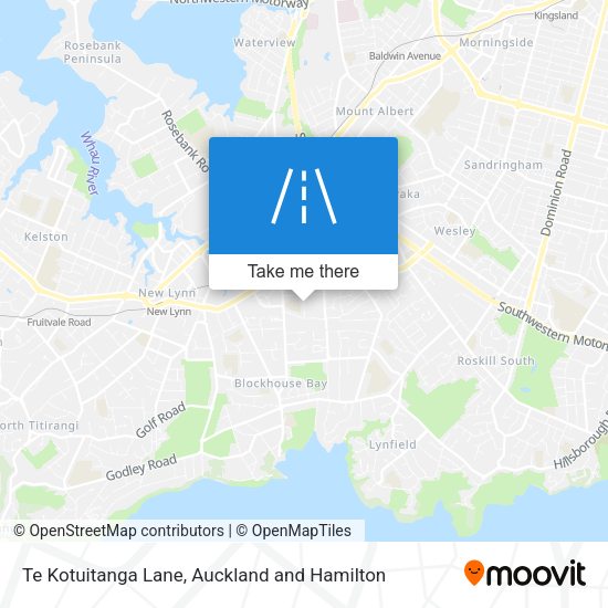 Te Kotuitanga Lane map