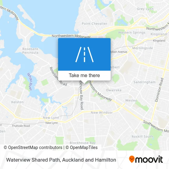 Waterview Shared Path map