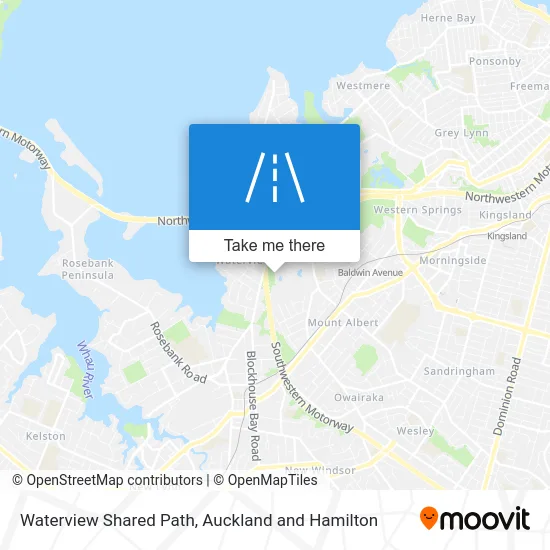 Waterview Shared Path map