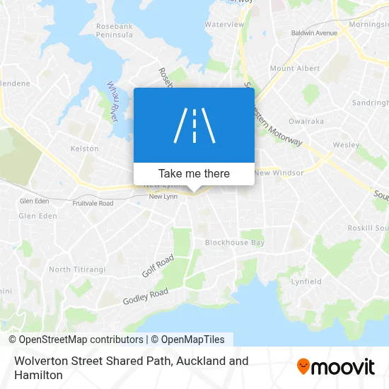 Wolverton Street Shared Path map
