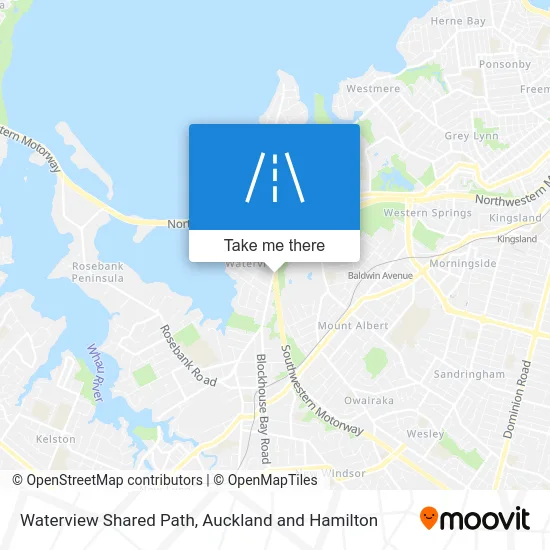 Waterview Shared Path map
