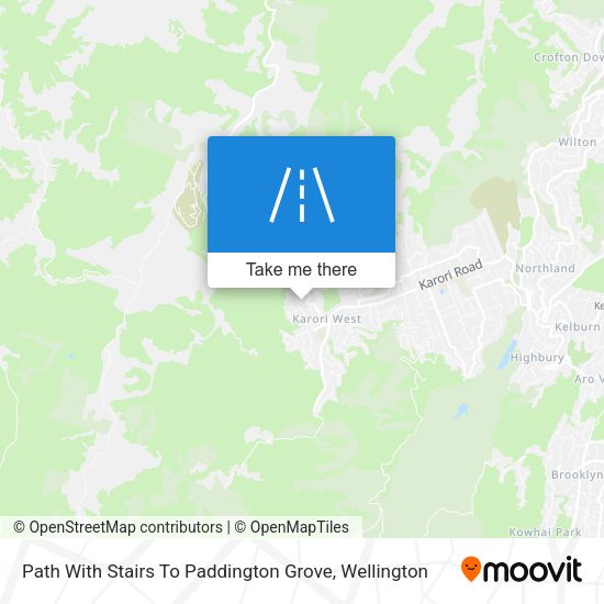 Path With Stairs To Paddington Grove map