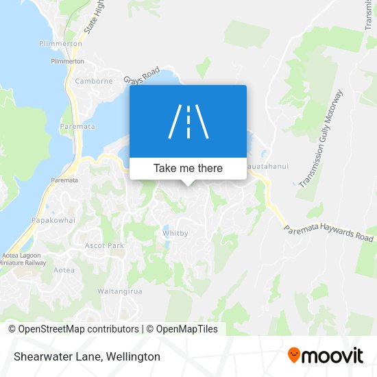 Shearwater Lane map