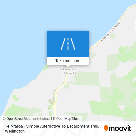 Te Araroa - Simple Alternative To Escarpment Trail map