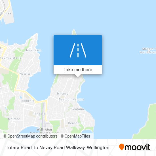 Totara Road To Nevay Road Walkway map