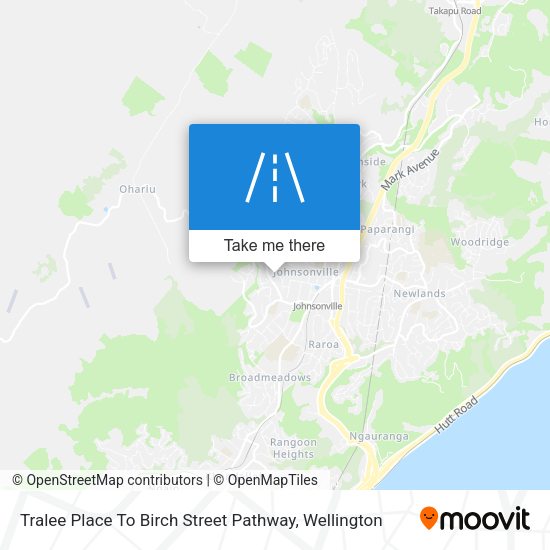 Tralee Place To Birch Street Pathway map
