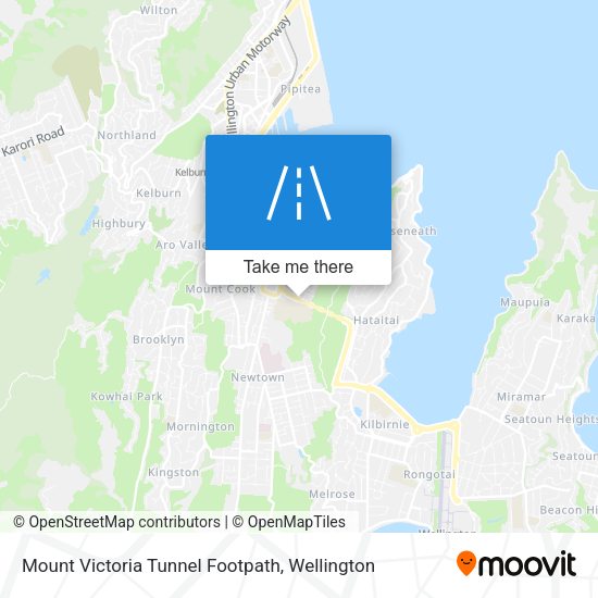 Mount Victoria Tunnel Footpath map