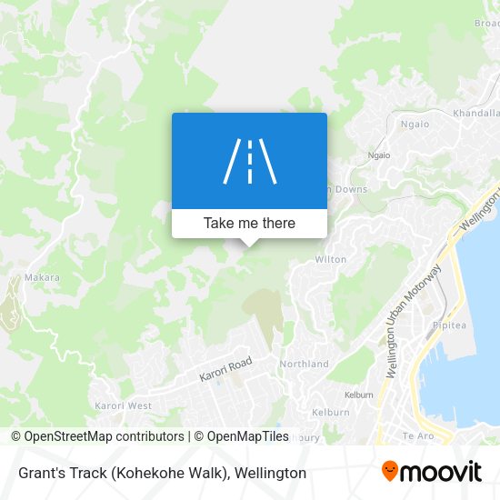 Grant's Track (Kohekohe Walk) map