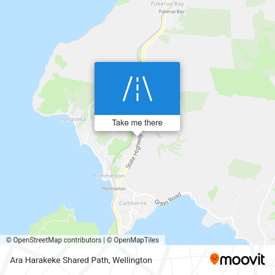 Ara Harakeke Shared Path map