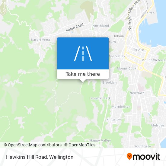 Hawkins Hill Road map